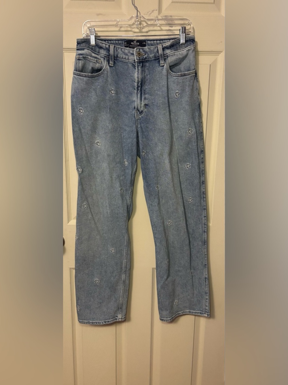 Hollister Flower Embroidered Jeans